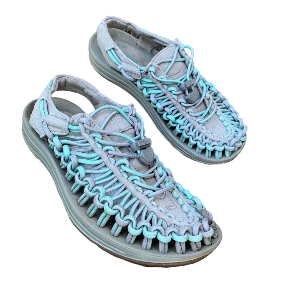 Keen UNEEK Classic Two Cord Summer Sandals Drizzle/Cockatoo Women’s size 7